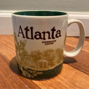 Starbucks Atlanta Mug - Cream Green and Brown